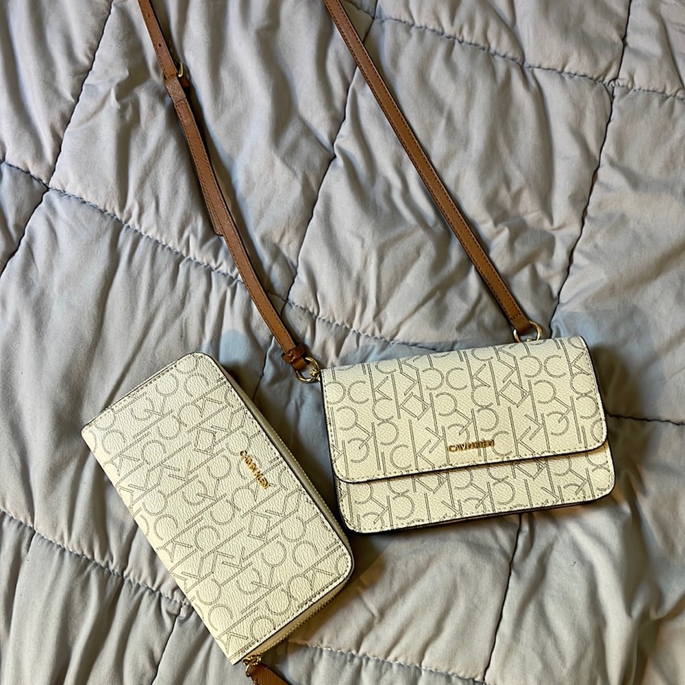 Calvin Klein side bag and wallet